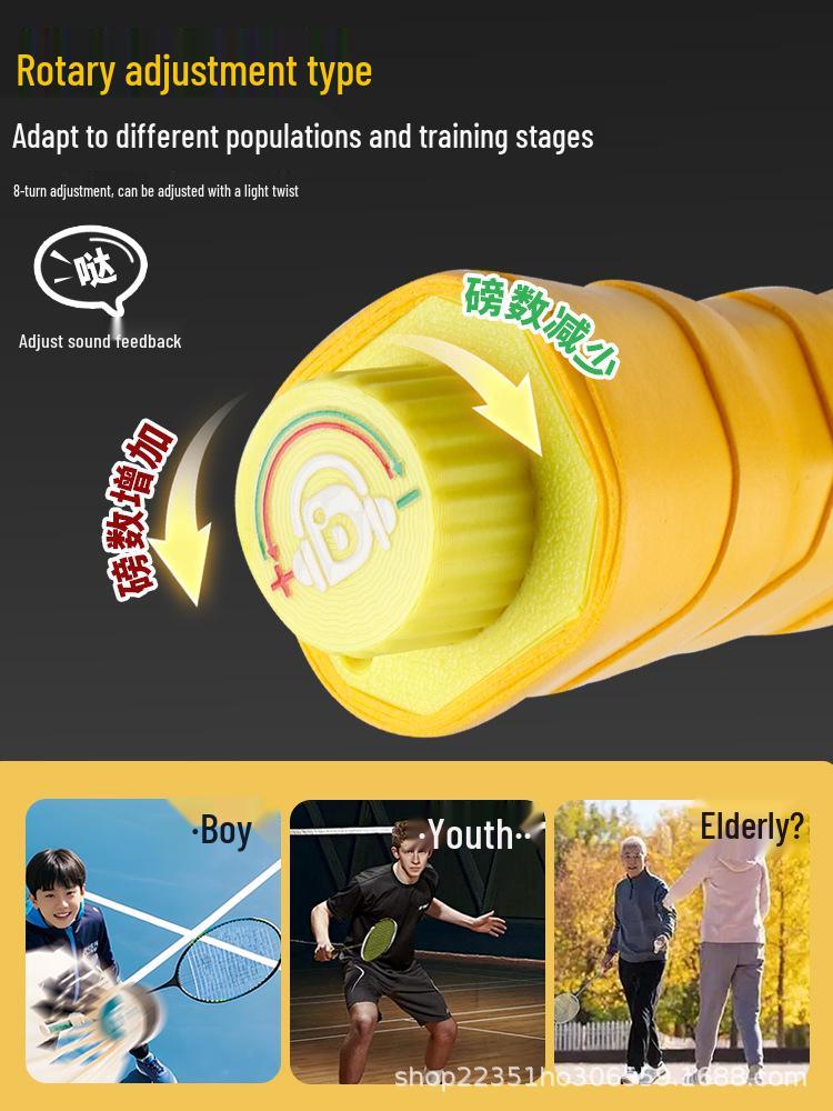 Adjustable Force Badminton Training Device with Precise Feedback and Efficient Swing