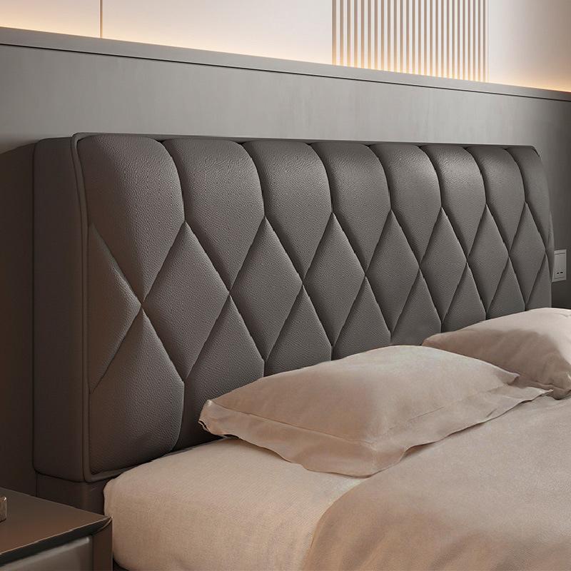 Luxury PU Leather Bed Headboard Cover Thicken Quilted Bed Head Cover All-inclusive Bedside Bed Back Dust Protector Cover