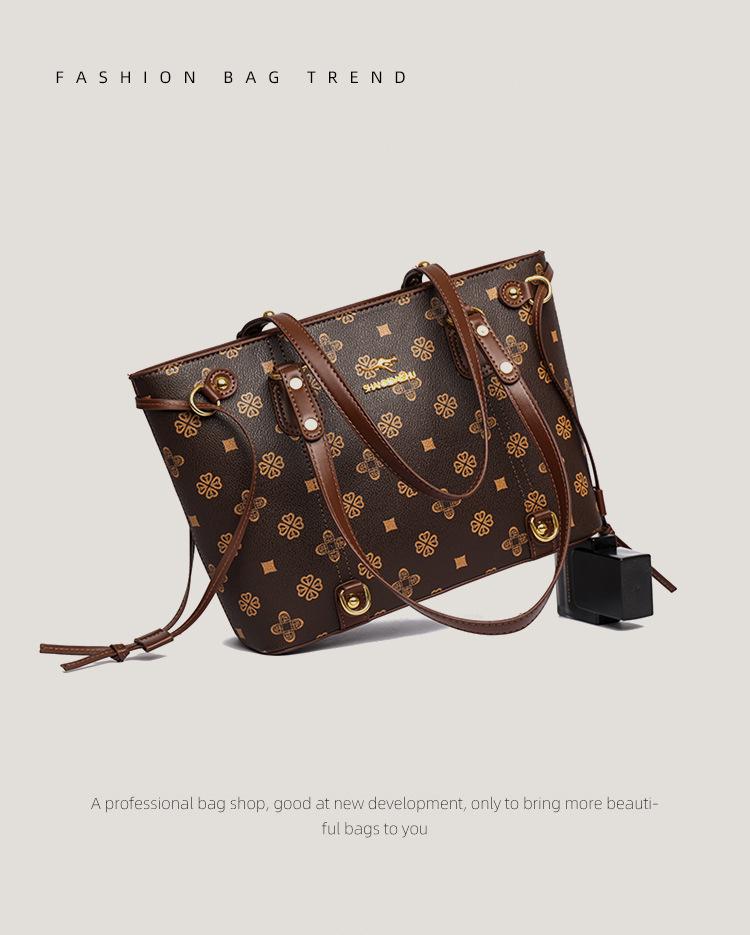 2026 Women's High-End Cross-Border Fashion Tote: Large-Capacity Commuting Shoulder Bag
