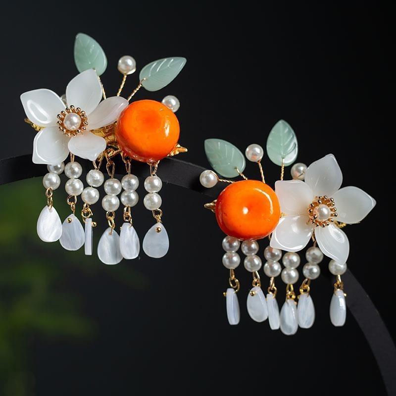 

Аксессуары для волос в древнем стиле ханьфу: Кисточки и китайские шпильки для костюмов девочек