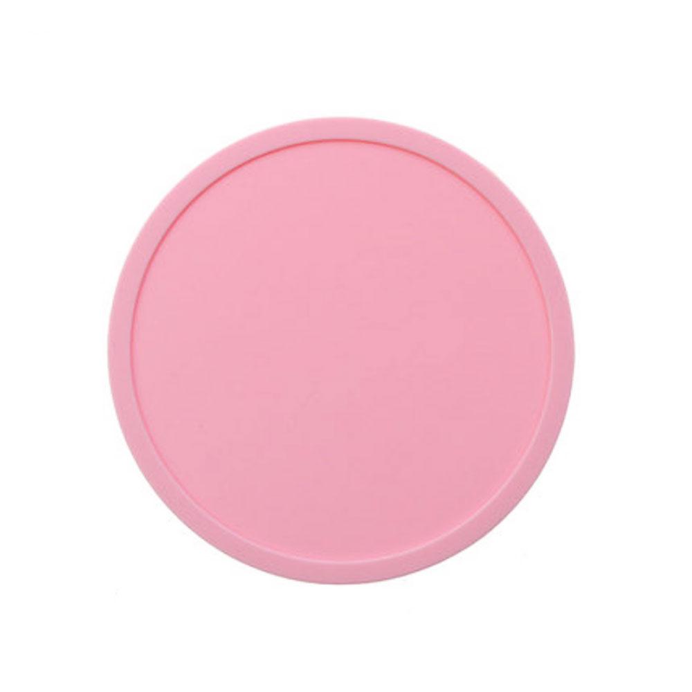 Silicone world 10/9cm table mat candy color coaster round coaster waterproof non-slip insulation tea coaster mat bar coaster