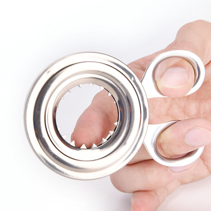 Egg Cutter Rustfritt stål Kokt egg Shell Topper Egg Opener Kjøkken Gadget Egg Tool