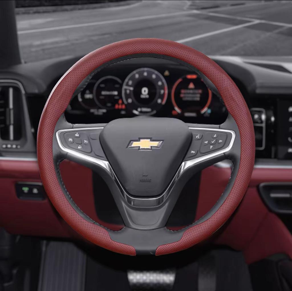 8D Nappa Leather Car Steering Wheel Cover For Chevrolet Aveo Bolt Onix Cruze Spark Cavalier Colorado Malibu Auto Accessories