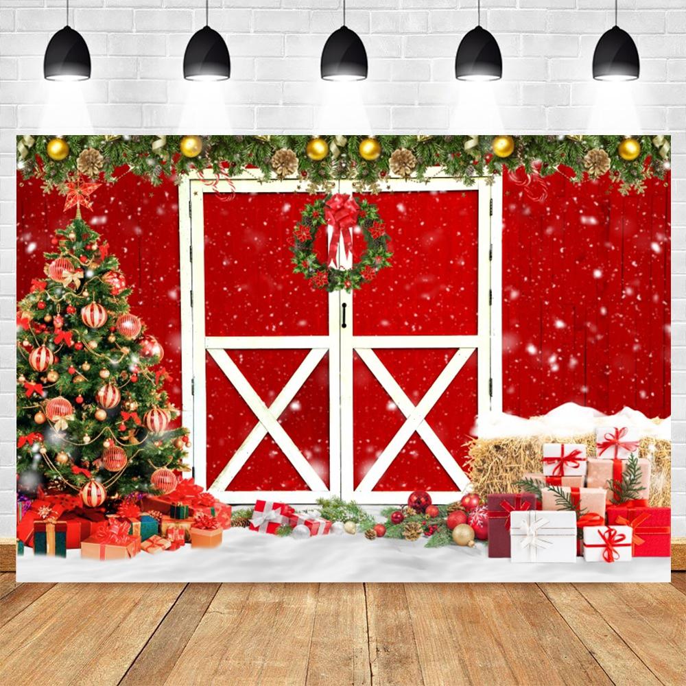 Christmas Photography Background Custom Christmas Tree Fireplace Poster Family Portrait Children Carnival Party Banner Decor