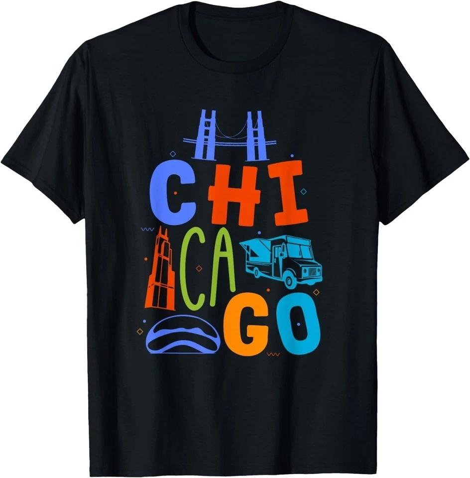 Chicago Souvenir Skyline Chicago Lover Illinois Chicago T-Shirt 3XL
