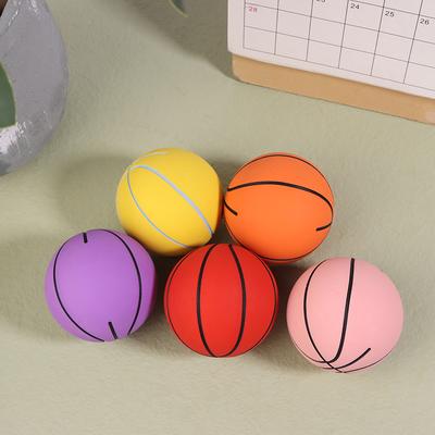 Minibola de Basquete de Borracha Mini Elástica de 6cm para Descompressão Bola Elástica Oca Brinquedo Infantil Esportes ao Ar Livre Praia Minibasquete