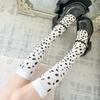 Women's Spring & Summer Polka Dot Mid-Calf Socks - Thin, Versatile Ruffle Skirt Stockings in Hepburn Style