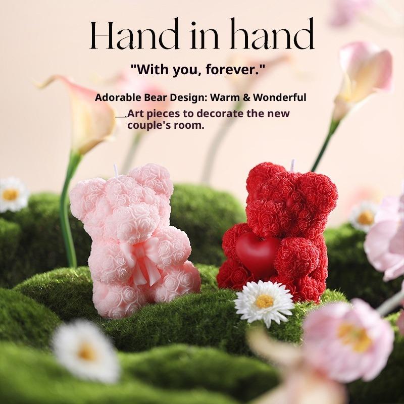 Scented Candles Cute Roses Love Bear Birthday Gift