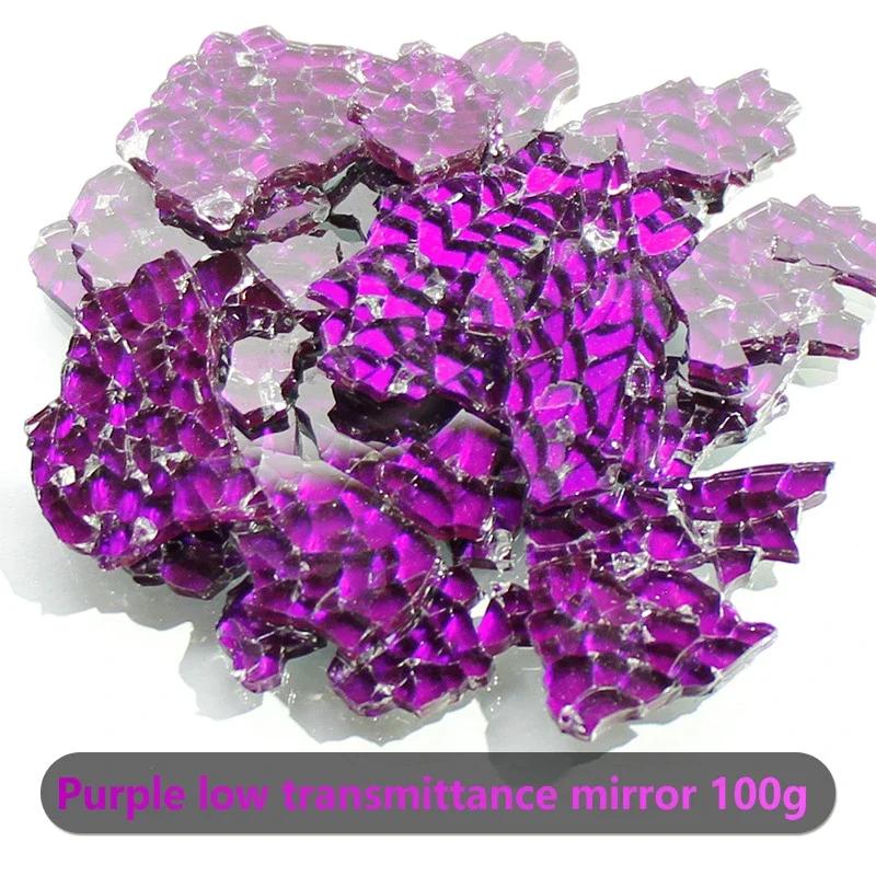 Bunte Eisbruch-Fragmente Kristallmosaik DIY Kreative Handgefertigte Mosaikkunst Farbige Gehärtetes Glas Transparente Partikel 100g