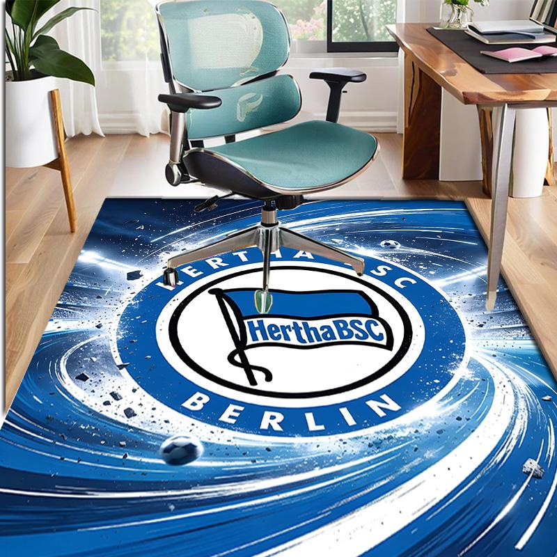 Hertha BSC Pattern Rug, Indoor/Outdoor Mat, for Picnic, Gameroom, Bedroom, Office, Living Room, Home Decor Carpet, Birthday Gift