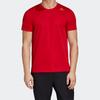 Adidas Soccer Training Sports Crew Neck Short Sleeve T-Shirt Men Tops Light-Crimson FM2102