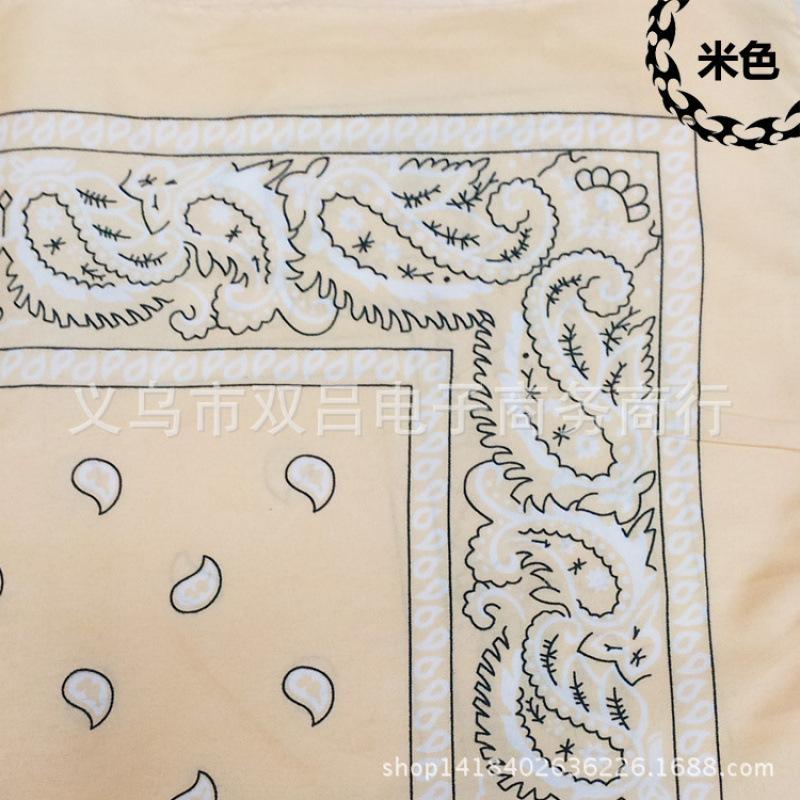 

Харадзюку принт амеба квадратный шарф мода хип-хоп цветок кешью хип-хоп хихо бандана, полиэстер 54cm