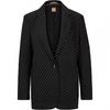 Womens/Ladies Striped Notch Neck Regular Blazer