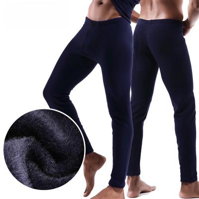 Men's Double-Layer Thick Velvet Warm Pants - Autumn/Winter Slim Fit for Middle-Aged & Young Adults