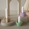 Flexible Silicone Candle Holder Molds For DIY Crafting Heart Star And Round Shapes Ideal For Home Decors And Gifts
