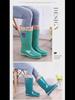 Women's Non-Slip Mid-Tube Rain Boots - Fashionable, Wear-Resistant, Waterproof Footwear for Kitchen and Outdoor Use