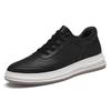 Men's White Sports Casual Shoes: Spring/Autumn Style, Thick Sole, Youthful, Versatile, Fashionable, Comfortable Board Shoes.