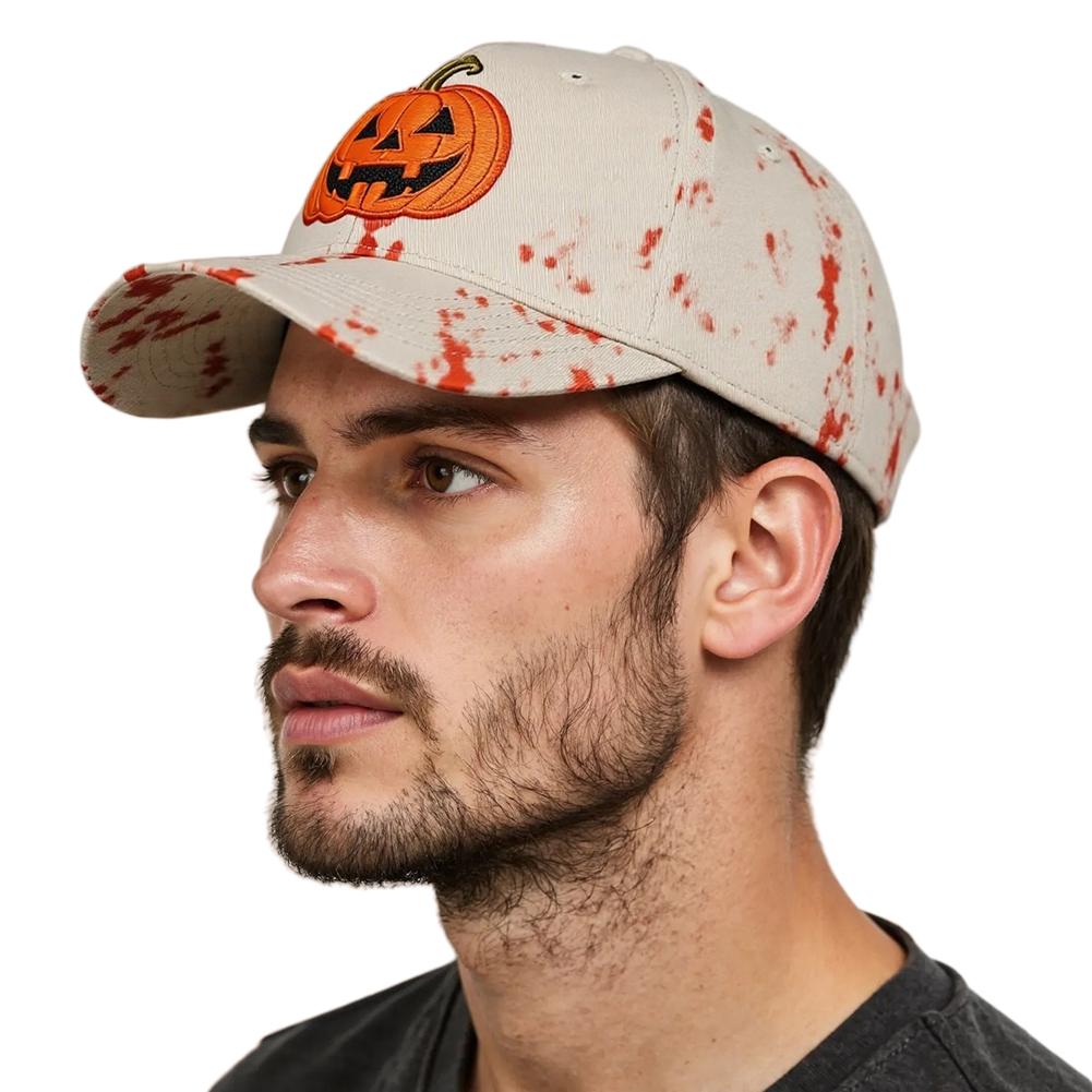 Halloween Ghost Hat for Women Men Halloween Adjustable Funny Party Hats Pumpkin Embroidery Baseball Cap for Halloween Parties