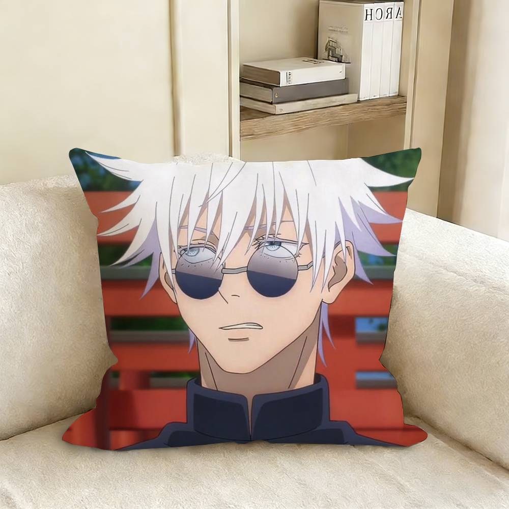 SSatoru GGojo JJujutsu KKaisen Pillow Case Living Room Sofa Cushion Cover Suitable For Home Bedroom Room Decoration