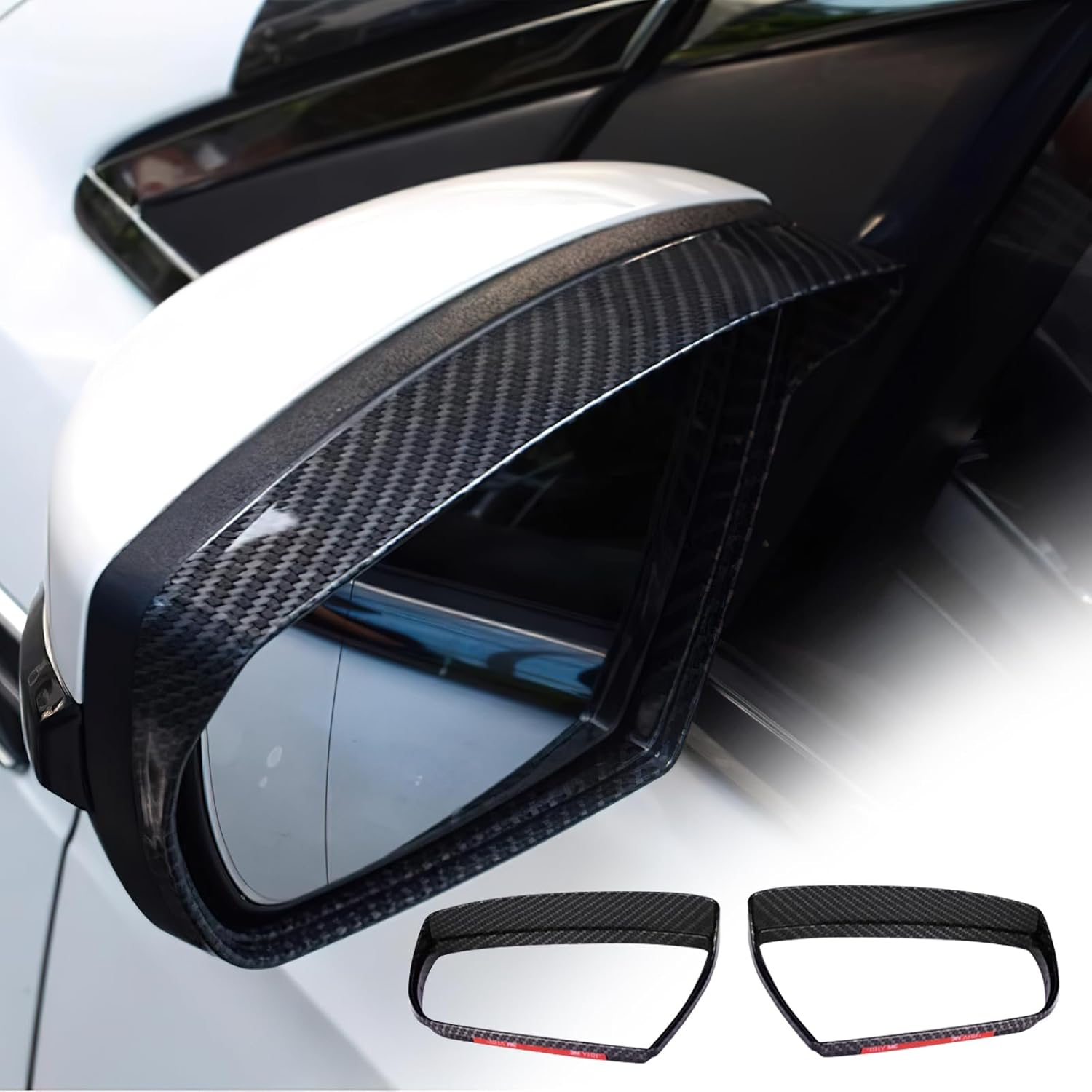 

Козырьки на боковые зеркала автомобиля для Ford Escape Kuga 2013-2019 Водозащитные Накладки на зеркала заднего вида Автоаксессуары ABS Углепластик 2 шт.