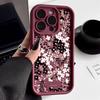 Black and White Flowers Phone Case For iPhone 17 Pro Max 16E 15 Pro 14 13 12 11 Mini AIR XS XR XS 8Plus Soft Silicone Cover