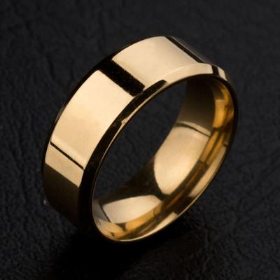 1 Pc Ring Unisex Stainless Steel Mirror Lightweight Finger Ring