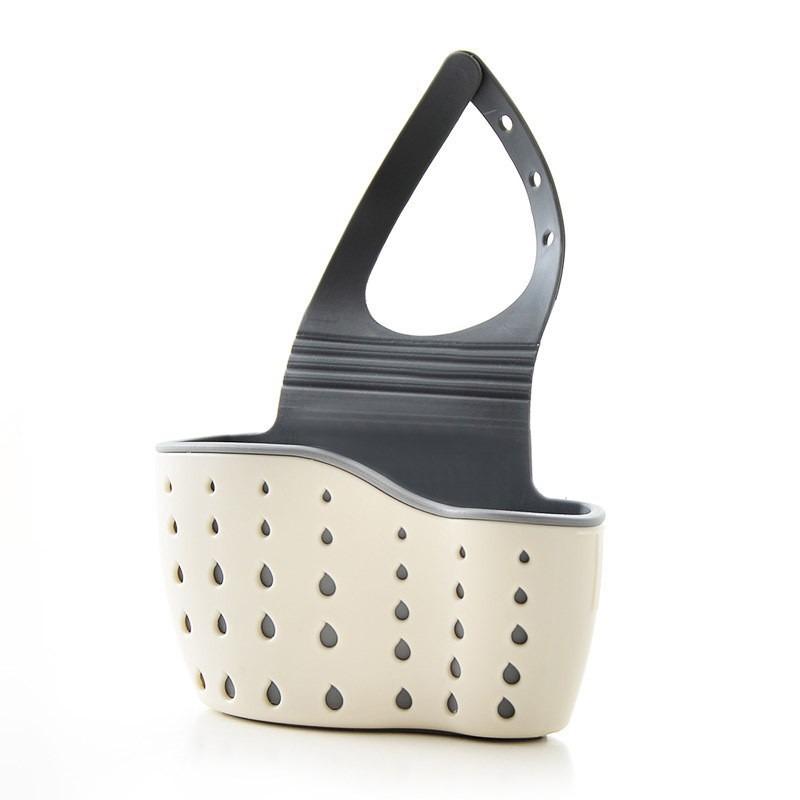 2Pcs Adjustable Snap-On Sink Drainage Hanging Basket Kitchen Storage Organizer