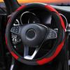 Steering Cover Tight Stitch Eco-friendly Decorative Faux Leather Anti Slip Steering Wheel Cover for Decoration