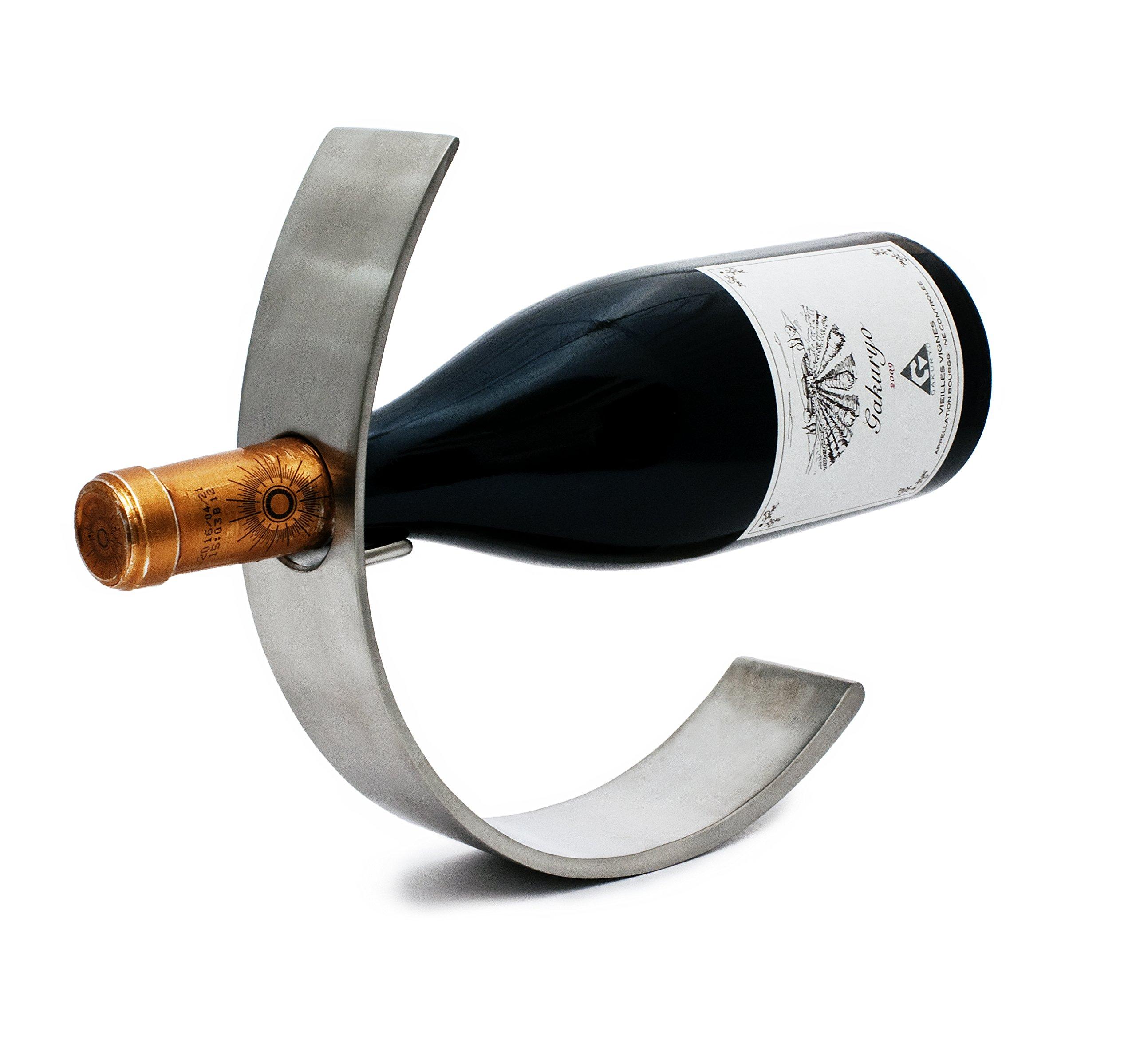 

GAKURYO Stainless Steel Wine Holder Bogen HL Finish Eco Bag (Free Included)