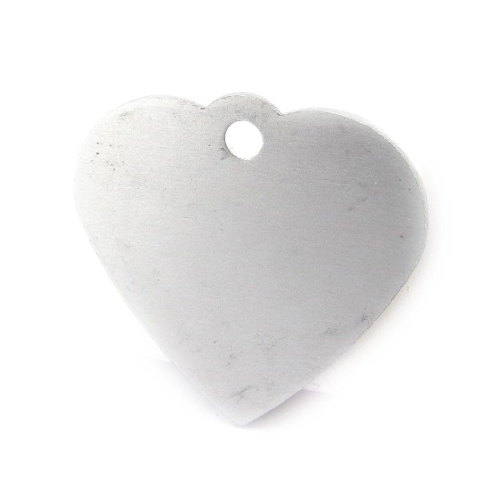 Les Trésors De Lily [C3731] - Silver 'Heart' Animal Tag