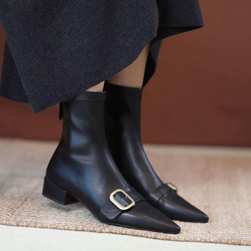 Fashion Woman Short Shoes Lightweight Moccasin Elegant With Low Heels Booties On Promotion Offer Designer Luxury Ankle Boots for Women