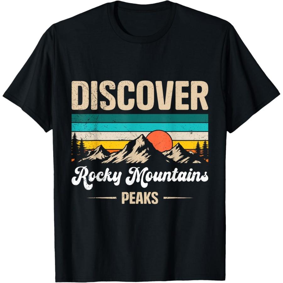 

USA DISCOVER ROCKY MOUNTAINS PEAKS FUNNY Rocky Mountains T-Shirt(1) XXXXXL