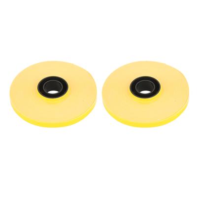 2 Rollen Etikettierband Transparent Druck 5mm Breite 16m Länge Abriebfest Gelbes Etikettierband Ersatz für Zuhause Büro