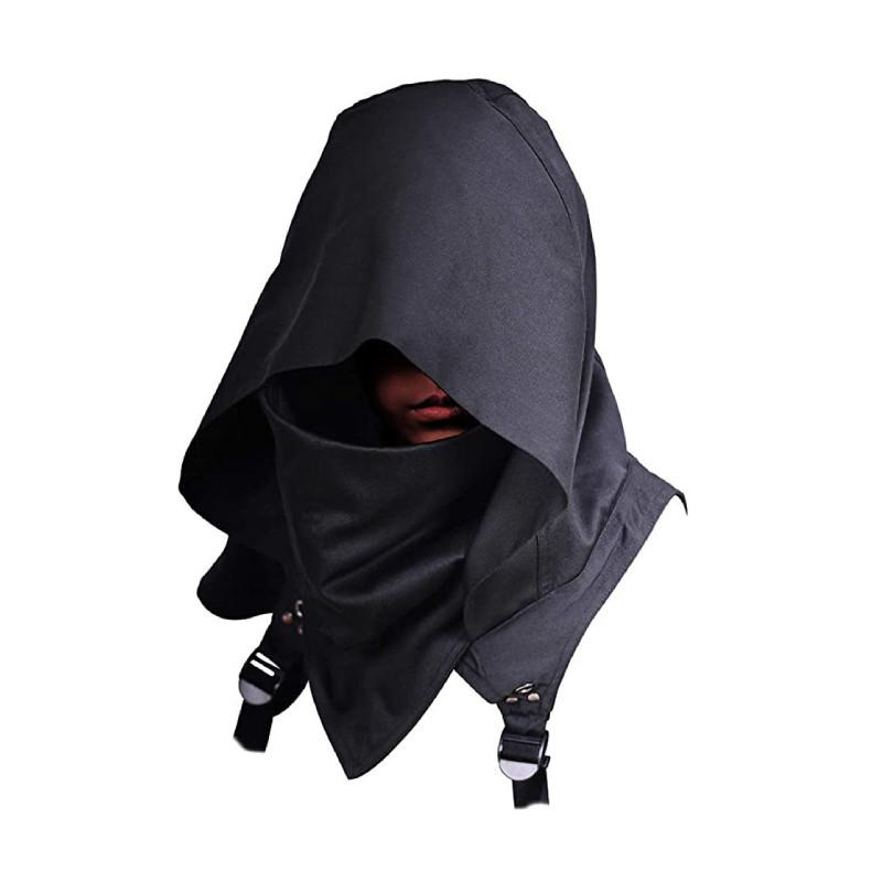 

Премиальный киберпанк плащ с капюшоном для ролевых игр на Хэллоуин, подходит для всех полов чёрный