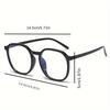 New Style Simple Black-Frame Clear Lens Fashion Glasses Large Frame Versatile for Street Style Women'S Fashion Accessory