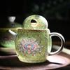 Enamel Painting Tea Pot Porcelain TeaPot Home Ceramic Chinese Tea Set Chinese Color Painting Hotel Restaurant Kettle About 300ML