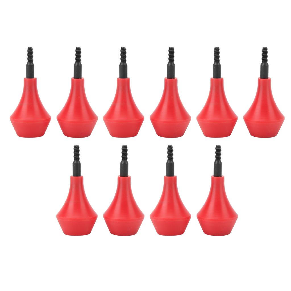 10PCS Archery Arrow Head Safety Arrow Tips Screw In Nylon Archery Accessory for Hunting Game Practice Kids Adults Red