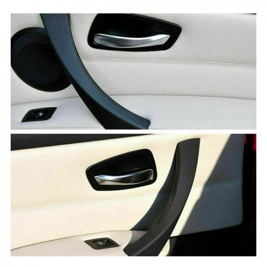 Right Panel Inner Door Trim Handle Outer Fit 2004-12 E90/E91/E92 Cover Sedan BMW