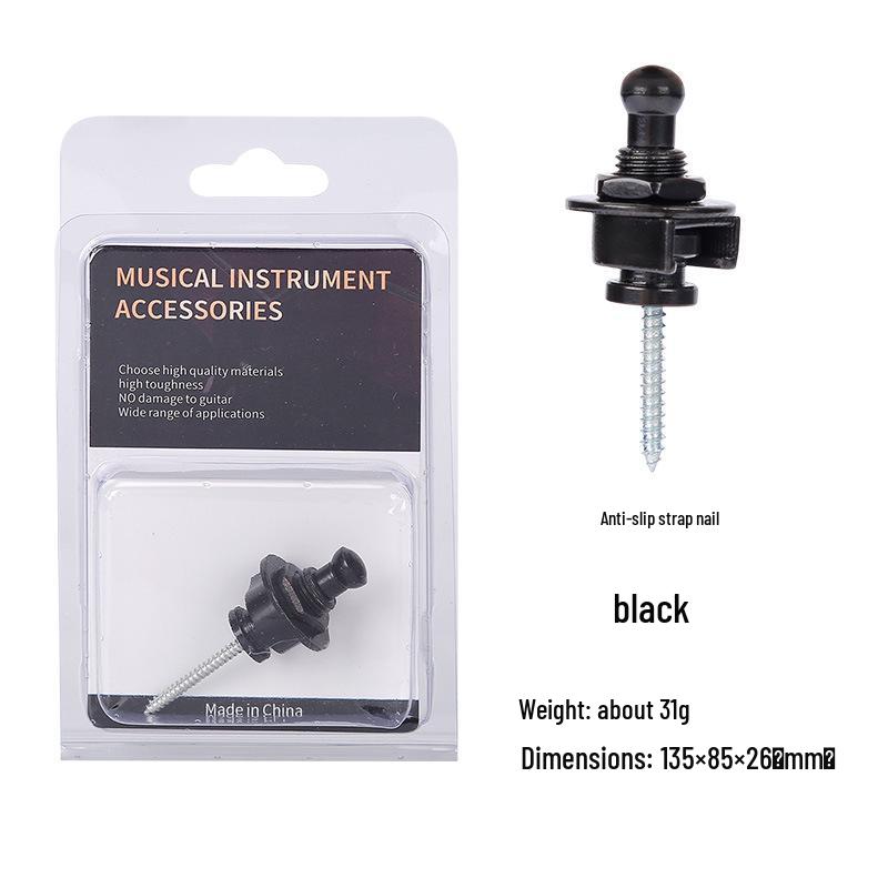 Non-slip Metal Guitar Tail Pin & Strap Button for Electric and Acoustic Guitars