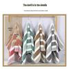 Three-Color Striped Coral Fleece Bath Towel Set - Thick, Water-Absorbent, Quick-Drying, Shed-Free