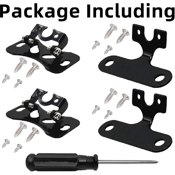 Car Rear Camera Mounting Bracket Kit - Universal Adjustable Vehicle Backup Camera Mount Holder for Reverse Rearview Camera /w 13mm Screw Holes (4