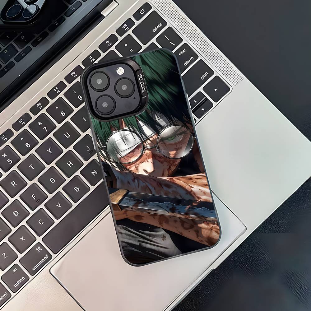 Anime M-Maki ZeninS For iPhone 17,16,15,14,13,12,11,Pro,MAX,Plus Black Shockproof Candy Matte Cover