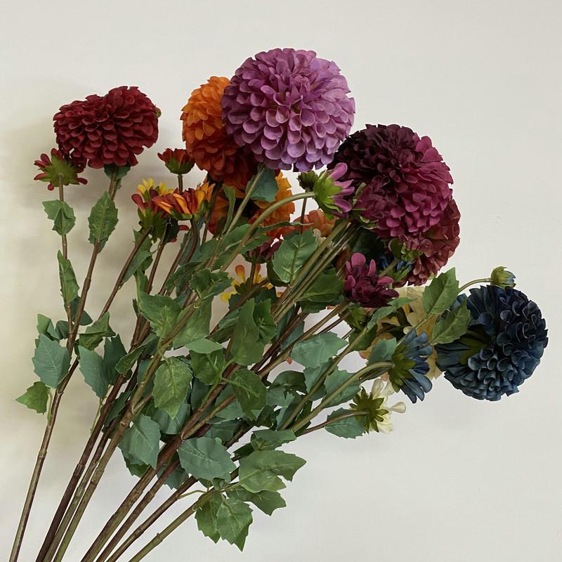 Fushou Dahlia Artificial Flower For Home Decor And Photography Props