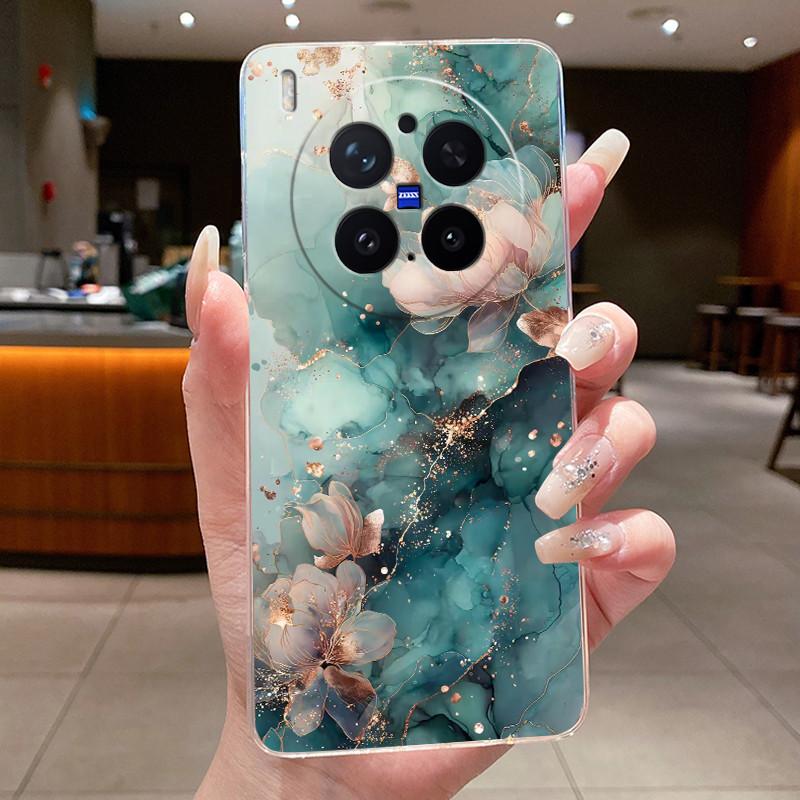Trendy Fashion Erupting Volcano Pattern Phone Case For Vivo X300 Pro Clear TPU Soft Cover Anti-scratch Couple Protective Shell