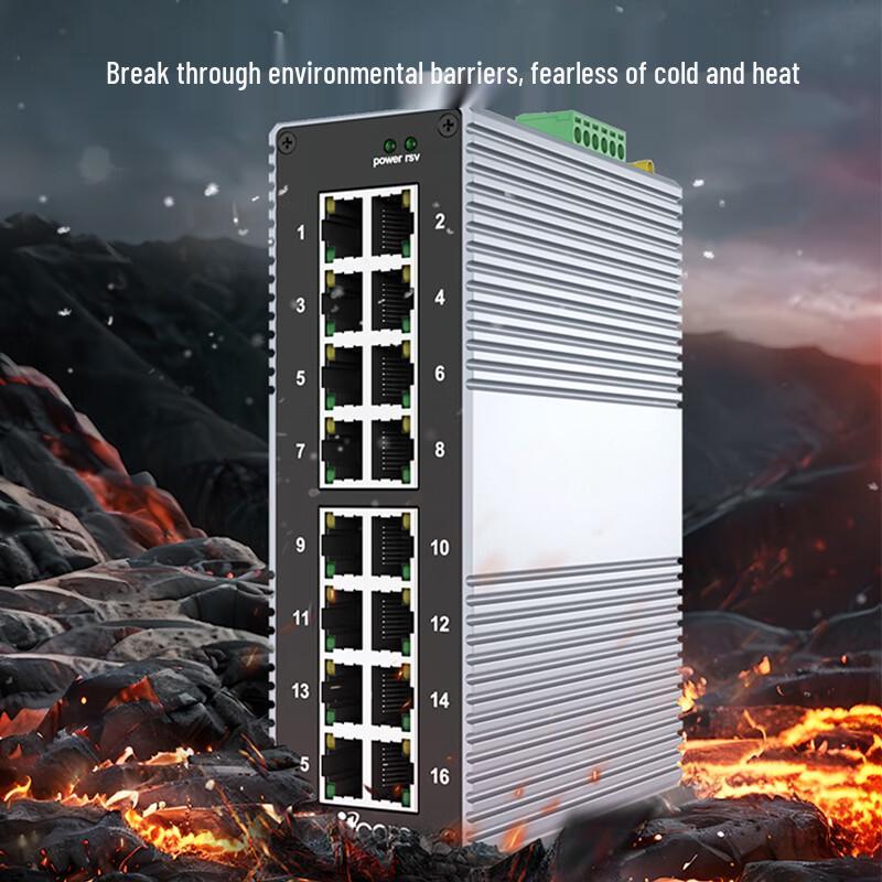 Adicon IT168 16portový gigabitový nespravovaný průmyslový Ethernetový přepínač