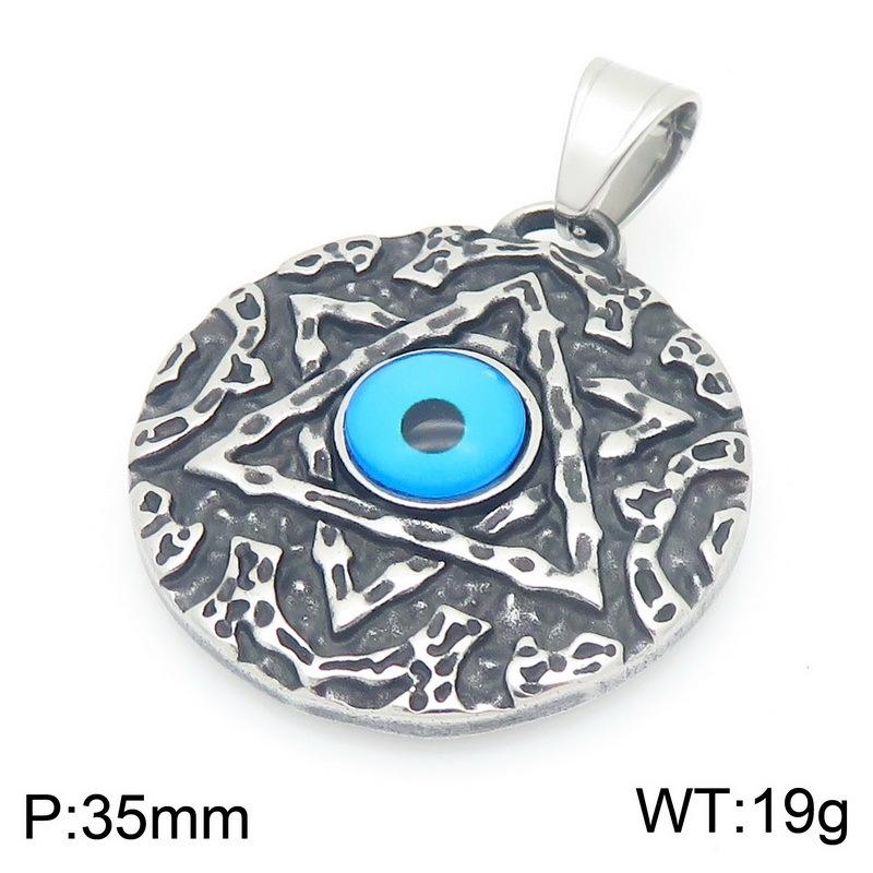 Stainless Steel Hexagram Pendant Necklace Men's Vintage Hollow Out Charms Accessories Zirconia Star Sweater Chain Jewelry