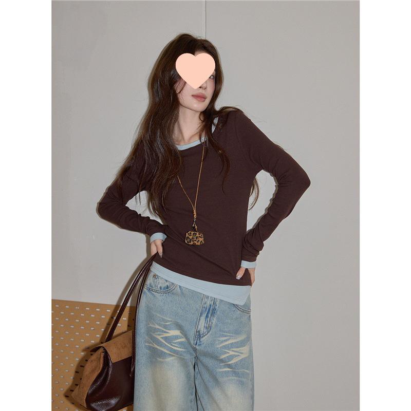 

Cha Chao Jia Women s Slim-Fit Long-Sleeve Coffee Base Layer Top Small