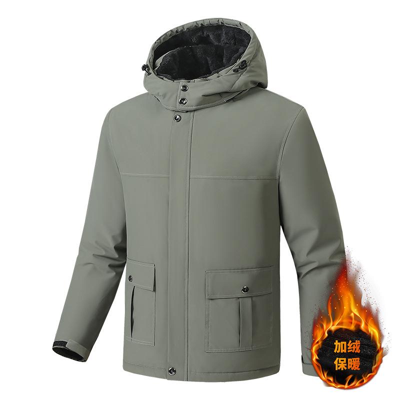 Fashionable and Versatile Men's Thickened Warm Winter Jacket - Wrinkle Resistant Lightweight Soft and Cozy Long Sleeve Down Jacket