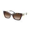 Temple Decoration Injected Metal Square Sunglasses Women's Dark Tortoise