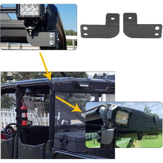 Hinterer Dachsäulen Überrollkäfig Stange LED Pod Leuchte Montagehalterung LED Lichtleiste Halterung Ersatz für Polaris 2013-2021